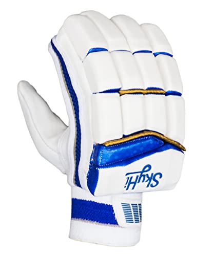 Skyhi Dragon Cricket Batting Gloves Mens Right Hand And Left Hand Batting Glove (Dragon White Blue, Mens Right Hand) #TOP1