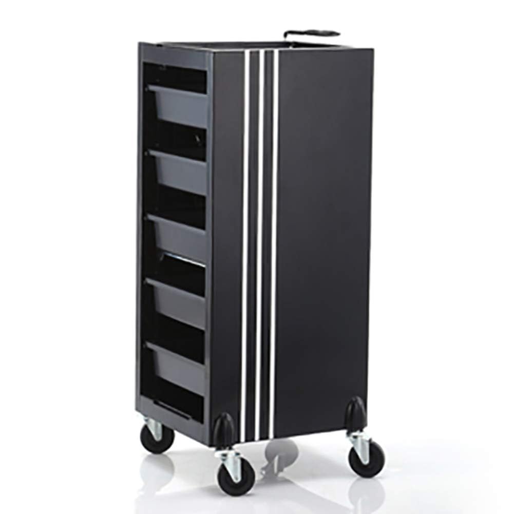 asdchZen Utility Cart Organizer Service Cart Trolley Cart With 5 Drawers For Esthetician - Black Mobile Narrow Tool Storage Carts For Barber Shop