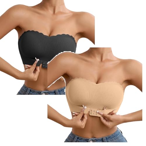 Generico 2 Paia Reggiseno Senza Spalline Donna Taglia Forte Reggiseno