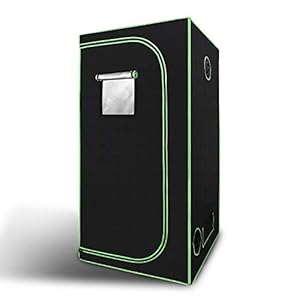 Jiubiaz Kweektent, 100 x 100 x 200 cm, voor thuis en binnen, waterdicht, zwart en groen