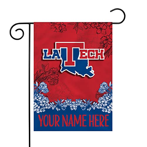 Rico Industries NCAA Louisiana Tech Bulldogs Personalized Garden Flag