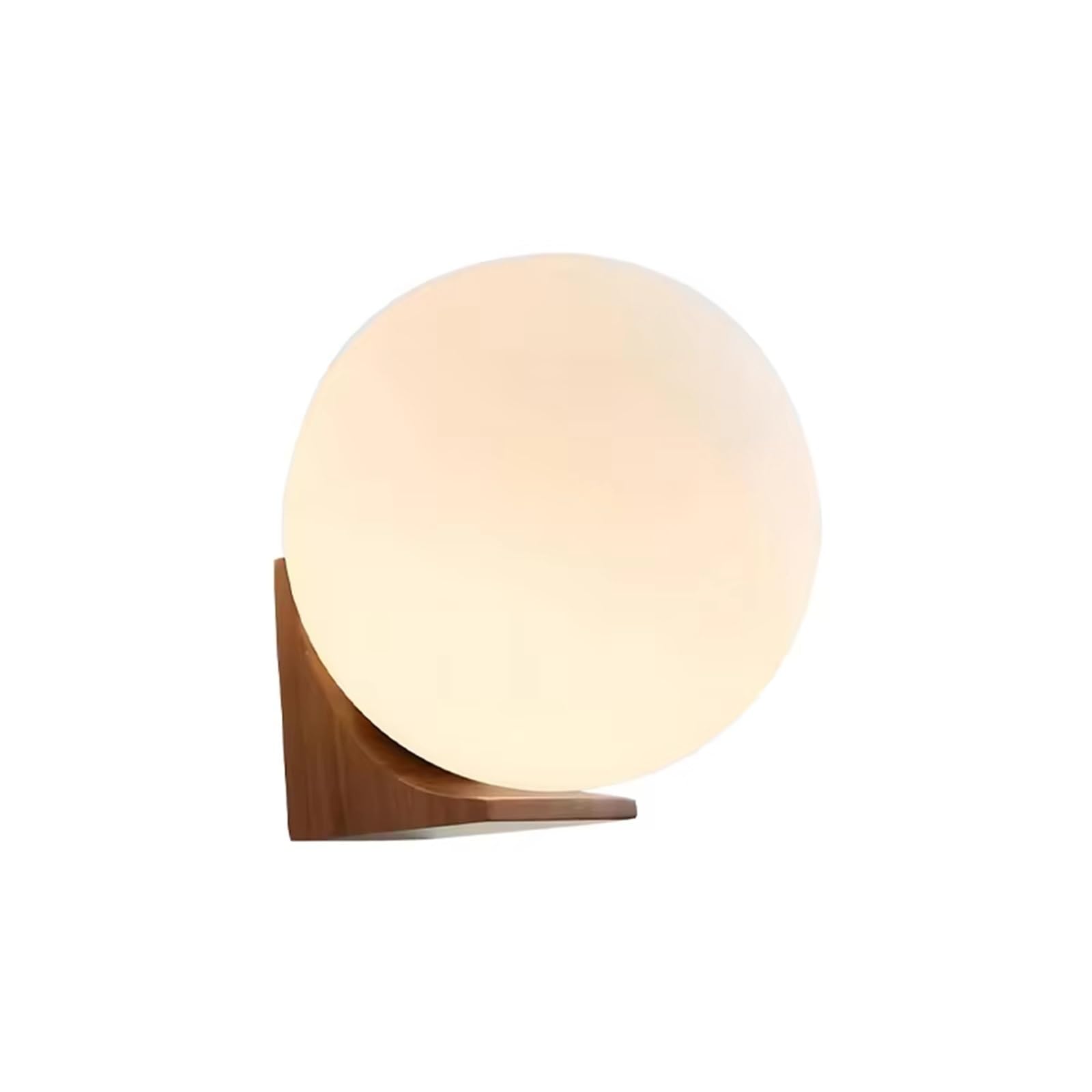 IvyLoutish Walnut Orb Glass Modern Style Wall Lamp for Bedroom Living Room Corridor Aisle Balcony Bedside Wall Lamps,Modern