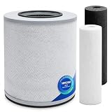 FR200 Replacement Filter Compatible with Austin Healthmate HM200 HM250 HM205 Air Purifiers, True HEPA & Heavy-Duty Carbon for Wildfire Smoke & Pet Odors, 1 Main Filter + 2 Pre-Filters