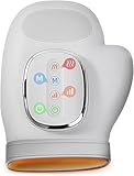 HANDMASSAGEGERÄT ELEKTRISCH MIT WÄRME UND KOMPRESSION, 3 MASSAGEMODI, 3 TEMPERATURREGELUNGSOPTIONEN, 5 KOMPRESSIONSMODI, KABELLOSES TRAGBARES FINGER MASSAGEGERÄT, HANDMASSAGE KANN TAUBE FINGER LINDERN