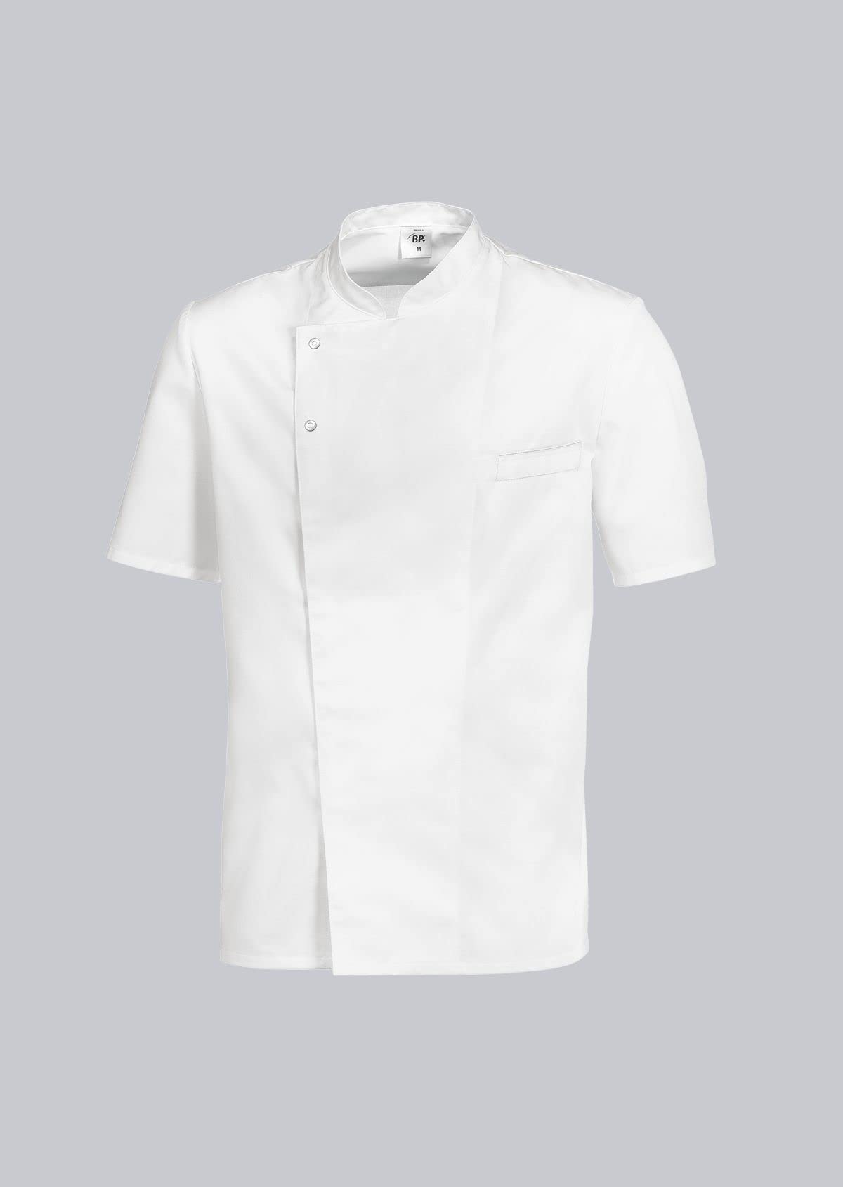 BP Gourmet 1548-400-21 - Giacca da cuoco a maniche corte, maniche a 1/2, 65% poliestere, 35% cotone, bottoni automatici in acciaio INOX, vestibilità standard, taglia 3XL, colore: Bianco