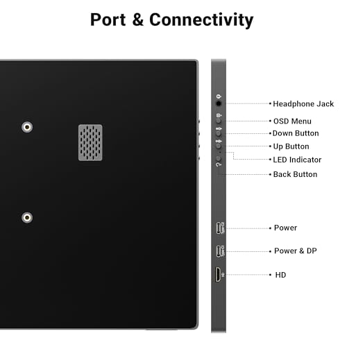 Image of Zebronics 15.6 inch Portable Monitor, FHD 1080p, 60 Adjustable Stand, 16:9 Aspect Ratio, 250Nits, 16.7M Colors, Type-C PD Input, Type-C Input, Mini HDMI, Built-in Speakers, Wall-Mountable (Pixigo A16S)