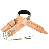 HILASON Western Right Hand Gun Holster Rig 44/45 Caliber Leather Cowboy