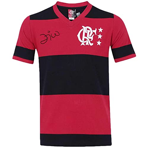 Braziline LIB 81 Zico, Camiseta Masculino, Preto+Vermelho, M