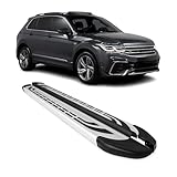 Marchepieds Latéraux pédale pour VW Tiguan II 2016 2023 Aluminium Gris 2Pcs