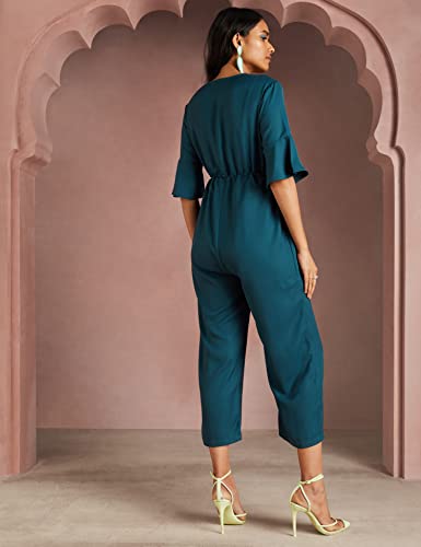 Image of RIVER by Narendra Kumar Premium Designer Women's Solid Jumpsuit