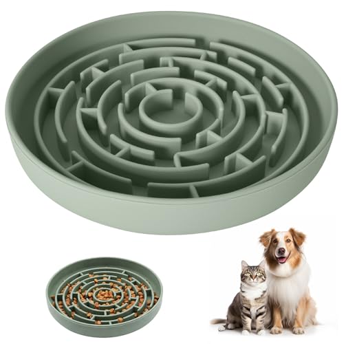 Ciotola Anti Ingozzamento, Ciotola per Cani di Taglia Grande e Piccola, Interattiva per Distributore Lento e Gatto Ingozzamento, Promuovere Alimentazione Sana e Digestione Lenta