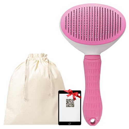 SALVAYRO - Spazzola per Gatti e Cani, Pettine per Animali Domestici a Pelo Corto e Lungo, Accessori per Rimuovere Peli Morti, Include Borsa e Guida Digitale.