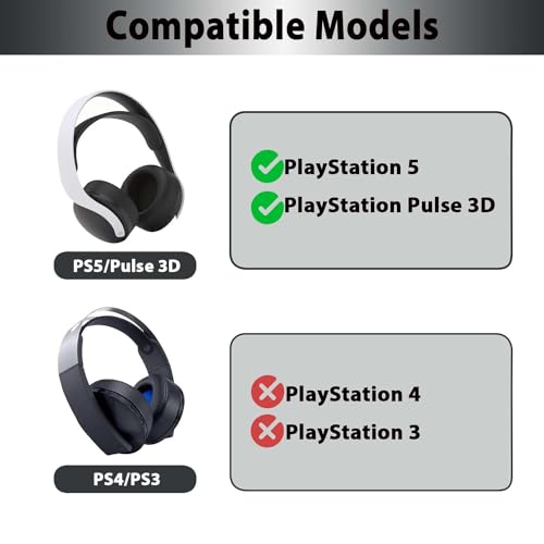 Image of Pulse 3D Replacement Ear Pads Cooling Gel, PS5 Headset Replacement Ear Pads for Sony PlayStation Pulse 3D Headset, Upgraded Earpads Cushions with Softer Material