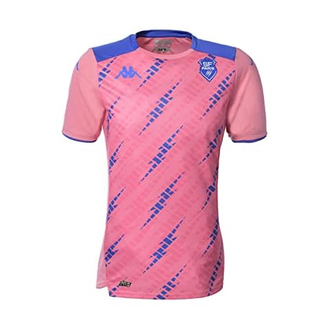 Camiseta Kappa Aboupret Stade Français, Rosa/Azul Real, 3XL Cover