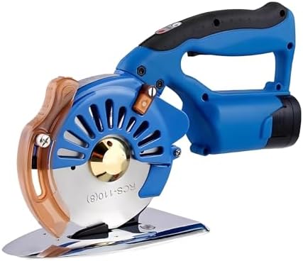 5-Speed Cordless Electric Rotary Fabric Cutter Machine, 27-40mm Cutting Thickness, 2 Batteries Included, Ideal for Multi-Layer Fabric, Leather, Quilting RCS-125B