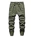 Produktbild LAUSONS Jungen Cargohose Kinder Cargo Jogginghose Stretch Twill Hosen mit Gummizug Grün DE:158-164 (Herstellergröße 160)
