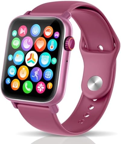 Smart Watch for Women with Bluetooth Call 1.9″ HD Touch Screen Fitness Tracker with Heart Rate Sleep Monitor SpO2 116 Sports Modes IP68 Waterproof Smartwatch for Android iOS AI Voice (Purple)