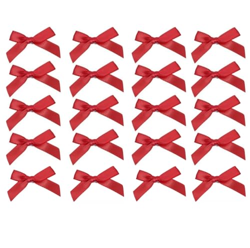 20pcs Red Mini Bow Hair Clips & Barrettes - Cute Ribbon Hair Bows & Alligator Clips for Girls & Women, Toddlers - Hair Accessories