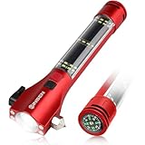 SINSEN Car Window Breaker Seatbelt Cutter, Emergency Escape Tool with Compass, Multi...