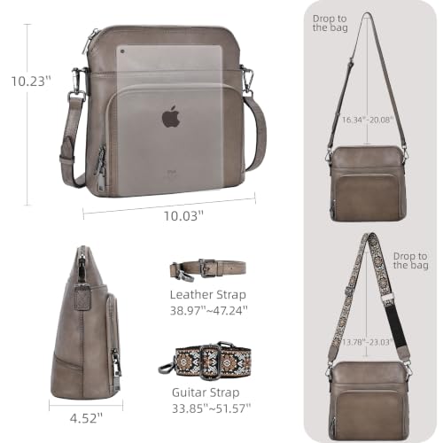 Image of Iswee Leather Crossbody Bag Women Purse and Handbag with Built in Wallet