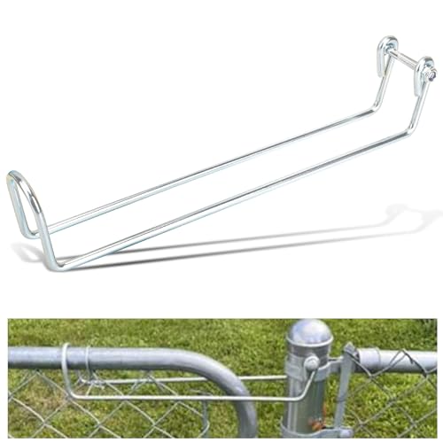 Over Throw Wire Arm Top Gate Latch Chain Link Wire Arm Throw Over Latch Chain Silver - Overall Length 13.5 Fits for Residential gate Frames Constructed of Either 1-1/8 OD or 1-3/8 OD Tube