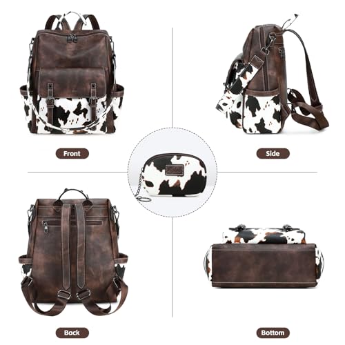 Image of AGLOD Backpack Purse for Women PU Leather Back Packs Designer Ladies Shoulder Bag Fashion Faux Work Travel Handbags