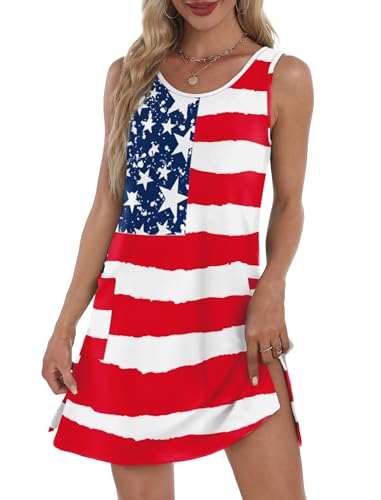 Image of BKRIVE Coverup Summer Dresses for Women 2026 Eyelet Casual Loose Sleeveless Sundresses Tank Dresses with Pockets