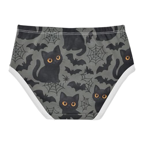 Joisal Girls Underwear Toddler 2t Cotton Cute Panties Girl Aesthetic Briefs Underpants Halloween Black Cats Gray2
