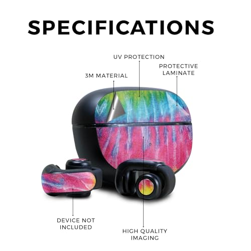 Image of Glossy Glitter Skin Compatible with Bose Ultra Open Earbuds - Tie Dye 2 - Premium 3M Vinyl Protective Wrap Decal Cover - Easy to Apply | Crafted in The USA by MightySkins