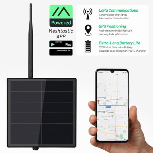 Módulo GPS D5L Meshtastic LoRa 32 V4 solar con WiFi para comunicación de rescate 6