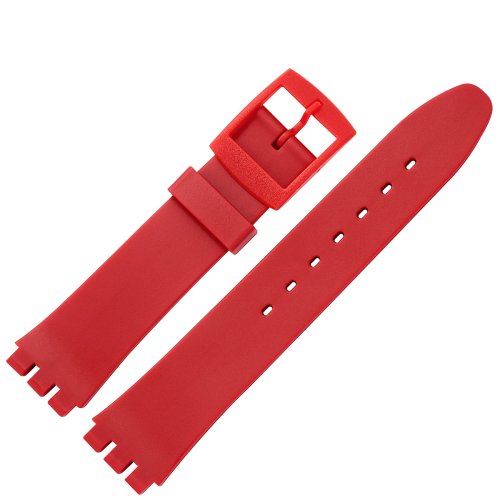Preisvergleich Produktbild MARBURGER Uhrenarmband 12mm Kunststoff Rot Swatch Spezialanstoss - 9631240000520