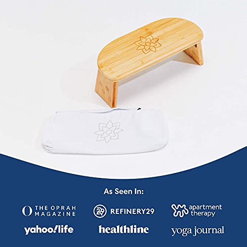 Mindful and Modern Folding Meditation Bench with Locking Magnetic Hinges - Wooden Seiza Kneeling Stool for Zen Meditating Posture - Bonus Portable Travel Carry Bag - Ergonomic Bamboo Yoga Stool - Thumbnail 7