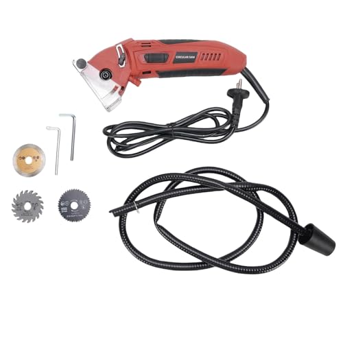 Wohpnle Mini Circular Sierra, 400 W Máquina de sierra circular multifuncional eléctrica Pequeño cortador de metal eléctrico para madera, metal, baldosas, plástico de PVC