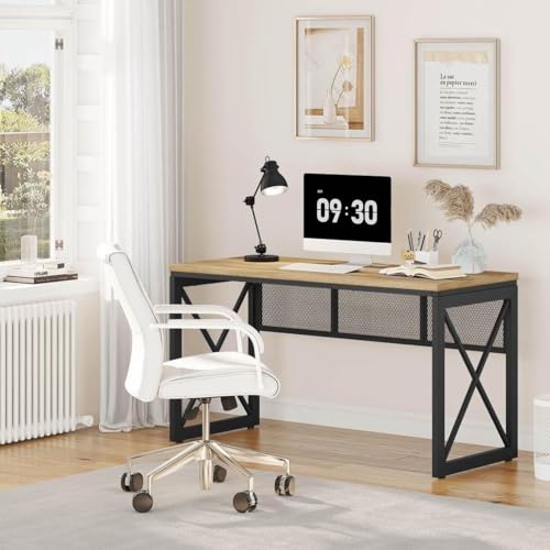 Image of Klaxon Modern Computer Table for Home PC - Multipurpose Office Desk for Home & Work | Gaming Table, Computer Table, Desktop Table for Home Office (Gillian 120 CM - Forest Dark, with Installation)