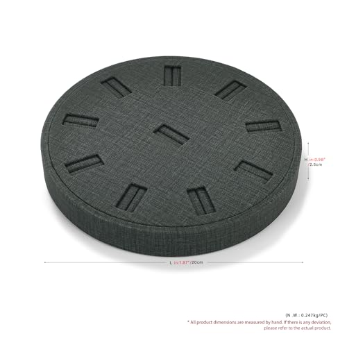 10Slots Ring Tray Round Holder Display PU Leather Earring Organizer Jewelry Display Tray Microfiber Interior Jewelry Organizer Tray(Green)