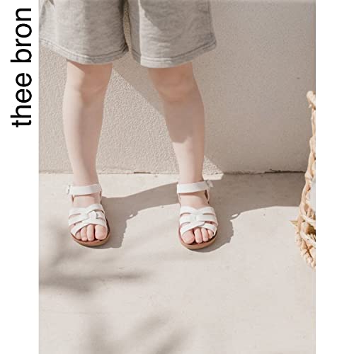 Image of THEE BRON White Flower Girl Wedding Princess Sandals Toddler /Little Girl(2210,White /10M)
