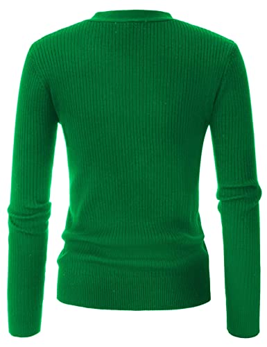 Women's Light Soft Green Cardigan Loose Casual Open Front Sweater Coat Green Xl #TOP2