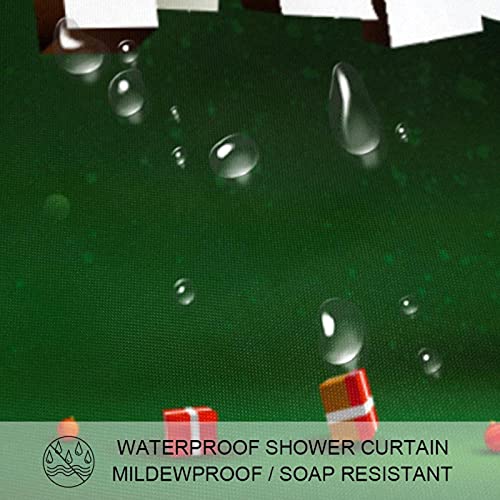 Rideau de douche vert lavable pour une salle de bain zen et propre - 4