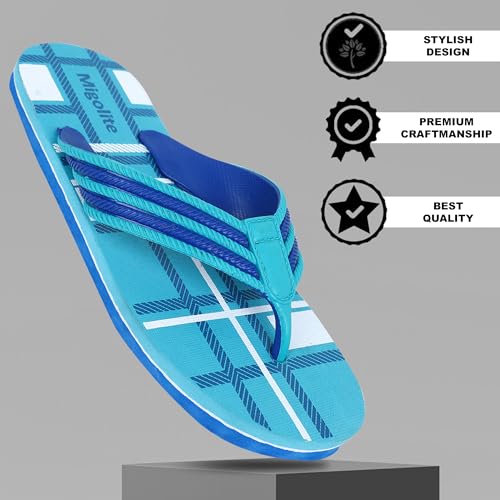 Image of Men's Stylish Checked Flip-Flops | Soft Sole Casual Slippers for Comfort