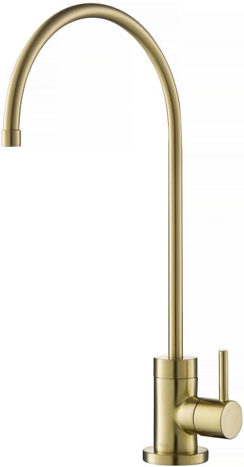 KRAUS Purita 100% Lead-Free Kitchen Water Filter Faucet in Spot Free Antique Champagne Bronze, FF-100SFACB Spot Free Antique Champagne Bronze Filter Faucet