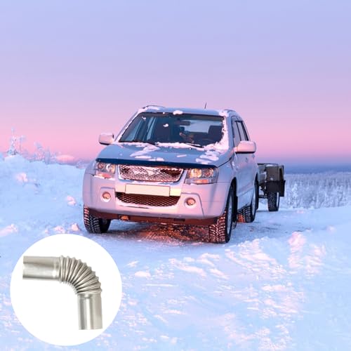 2 Stück Edelstahl Abgasrohr Winkelverbinder 25MM Auspuffrohr GasEntlüftungsschlauch Edelstahl Standheizung Autoheizung Auspuffrohr mit Zwei Edelstahlklammern für Diesel Heizung