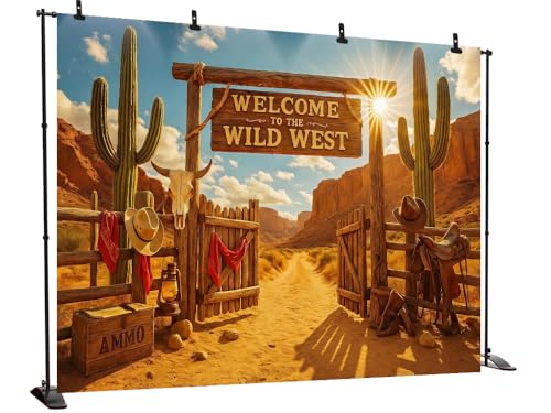 Fondo fotográfico Wild West con cactus 7X5FT miniatura 4