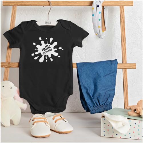 Brisco Brands Milk Monster Cute Breastfeeding Humor Baby Romper Boys or Girls3