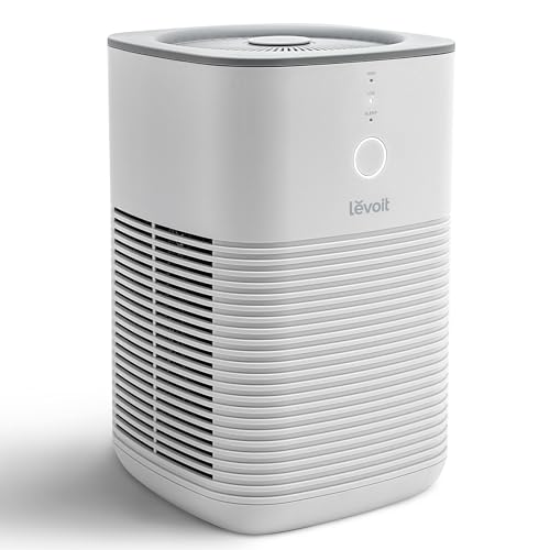 LEVOIT Air Purifiers for Bedroom Home, Purificateur d'air for Smoke Odor Allergies Dust with Fragrance Sponge, Air Freshener Filter Cleaner with Sleep Mode for Small Room Desktop, LV-H128