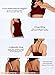 Women's Basic Solid Adjustable Spaghetti Strap Tank Top Stretch Camisole with Built-in Bra(L,Wine)