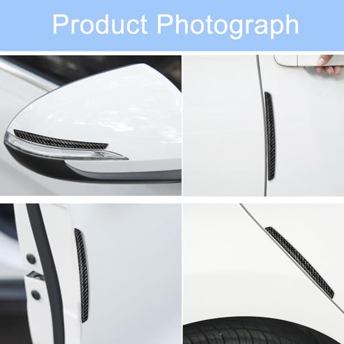 Gentpovth 6 Stück Hochwertiger Autotür Kantenschutz, Auto Universal Carbon Türschützer, Antikollisions-Türschützer, Anti-reiben dekorative Streifen, für die meisten Autos Türgriff, Türen, Rückspiegel
