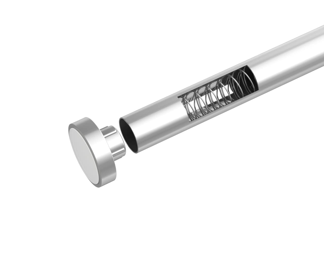 WENKO Teleskopowy drążek prysznicowy Luz drążek zaciskowy Ø 28 mm, stal nierdzewna, 2,8 x 0 x 2,8 cm; Chrom; 110-185 cm