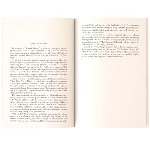 Image of The Memoirs of Sherlock Holmes | Sherlock Holmes Classic | Mystery & Thriller Novel | Unabridged and Complete (192 Pages) | Paperback Edition with ... for Readers of All Ages (Classic Novels)