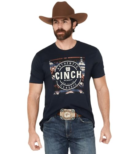 Cinch Men's Navy Short Sleeve Authentic T-Shirt