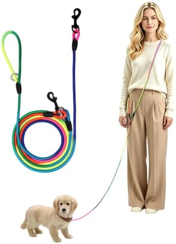 Freihändige Hundeleine für Kleine Hunde, 2,8m, Durchmesser 0,5cm, Reflektierend, Verstellbar, Nylon, Anti-Zug, Leicht, Für Welpen & Kleine Hunderassen